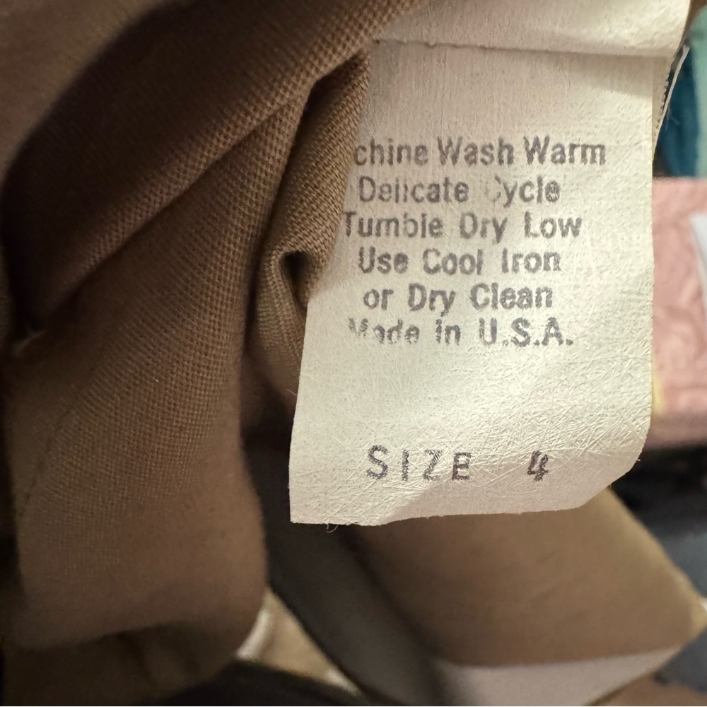 ✨ Bonwit Teller Vintage Khaki Shirt Dress – Size 4 (Made in USA, Union Made) ✨ - Picture 11 of 12